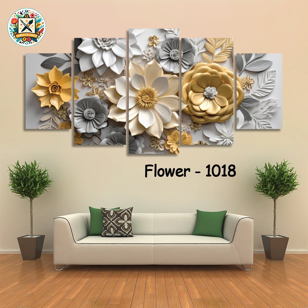 ৫ পার্ট এর ওয়াটারপ্রুফ প্রিমিয়াম ফুলের ক্যানভাস । Code – 1018
