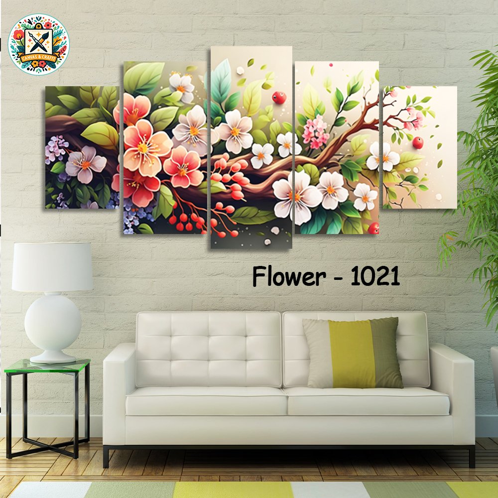 ৫ পার্ট এর ওয়াটারপ্রুফ প্রিমিয়াম ফুলের ক্যানভাস । Code – 1021