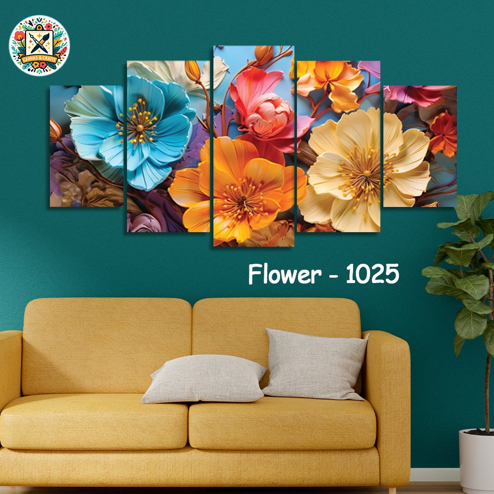 ৫ পার্ট এর ওয়াটারপ্রুফ প্রিমিয়াম ফুলের ক্যানভাস । Code – 1025