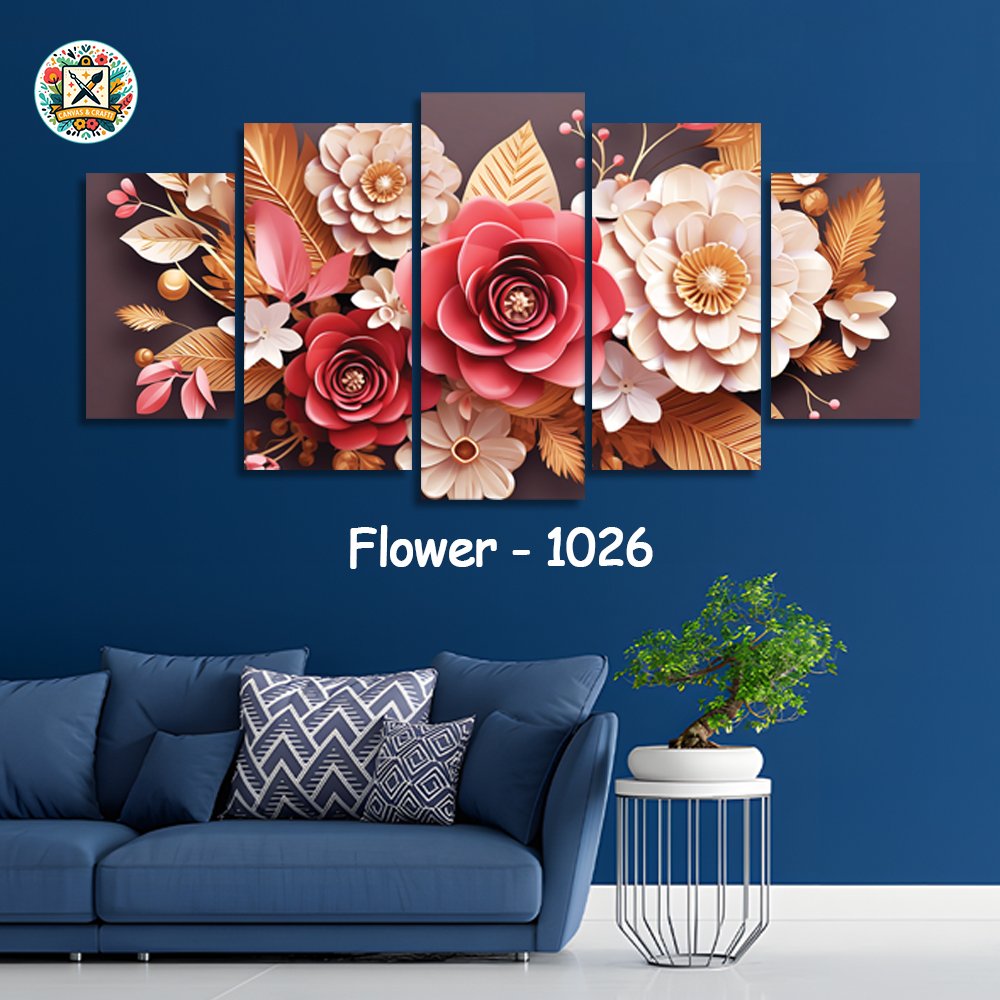৫ পার্ট এর ওয়াটারপ্রুফ প্রিমিয়াম ফুলের ক্যানভাস । Code – 1026
