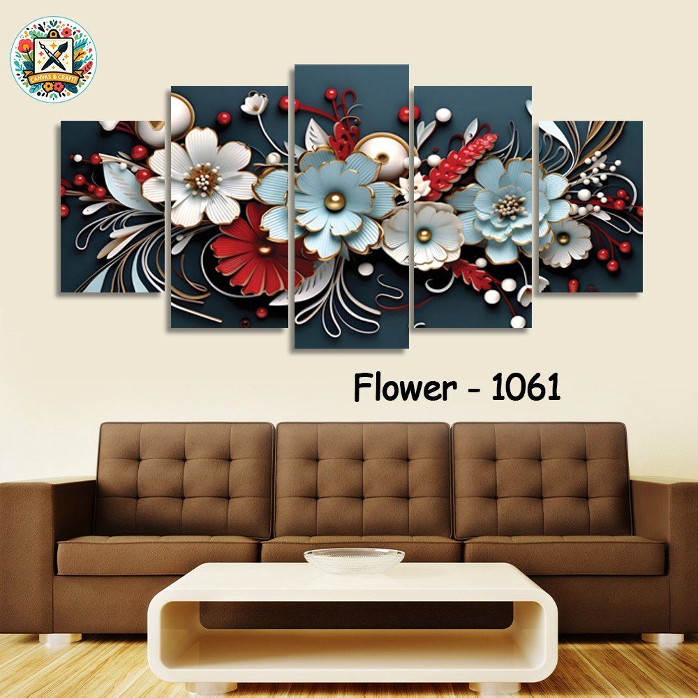 ৫ পার্ট এর ওয়াটারপ্রুফ প্রিমিয়াম ফুলের ক্যানভাস । Code – 1061