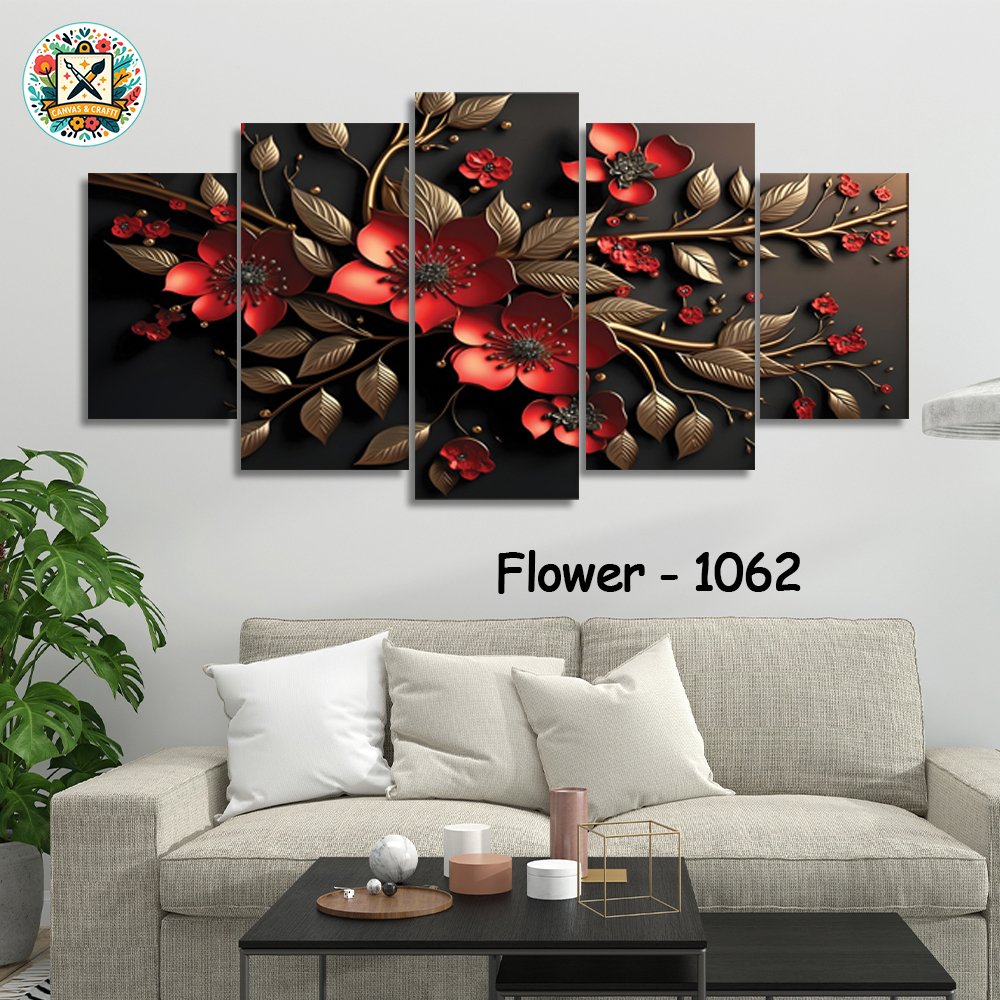 ৫ পার্ট এর ওয়াটারপ্রুফ প্রিমিয়াম ফুলের ক্যানভাস । Code – 1062