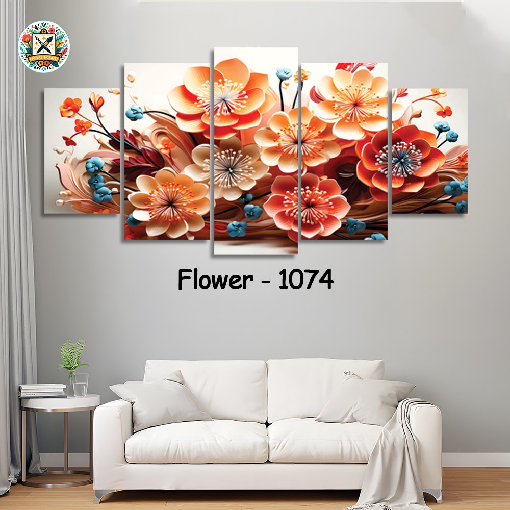 ৫ পার্ট এর ওয়াটারপ্রুফ প্রিমিয়াম ফুলের ক্যানভাস । Code – 1074
